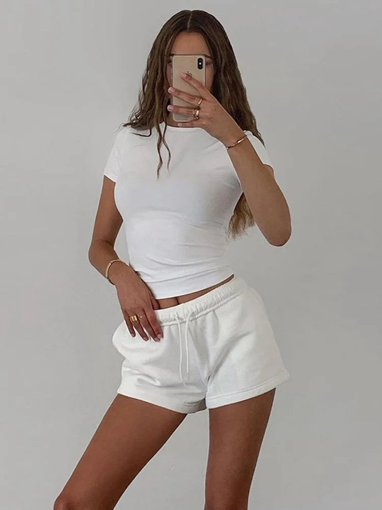 Women’s Soft Casual Crop T-Shirt – Short Sleeve Summer Tee - 3KDyn